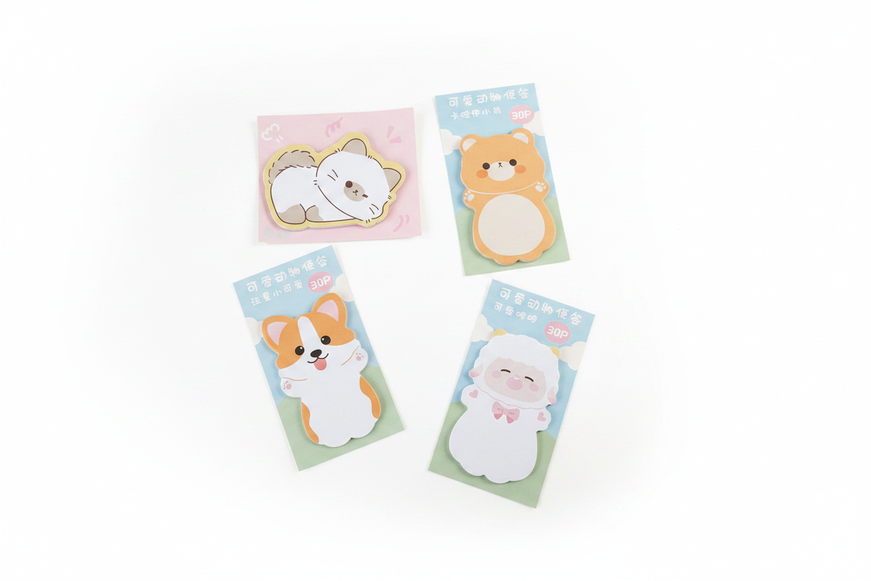 Kawaii Animal Sticky Notes Pouch