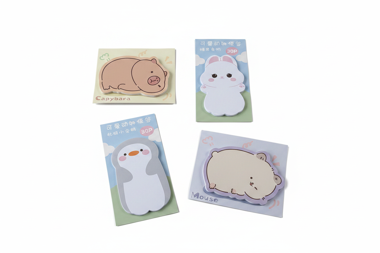 Kawaii Animal Sticky Notes Pouch