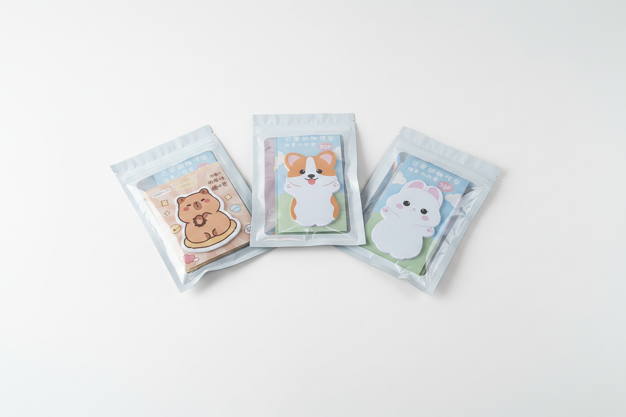 Kawaii Animal Sticky Notes Pouch
