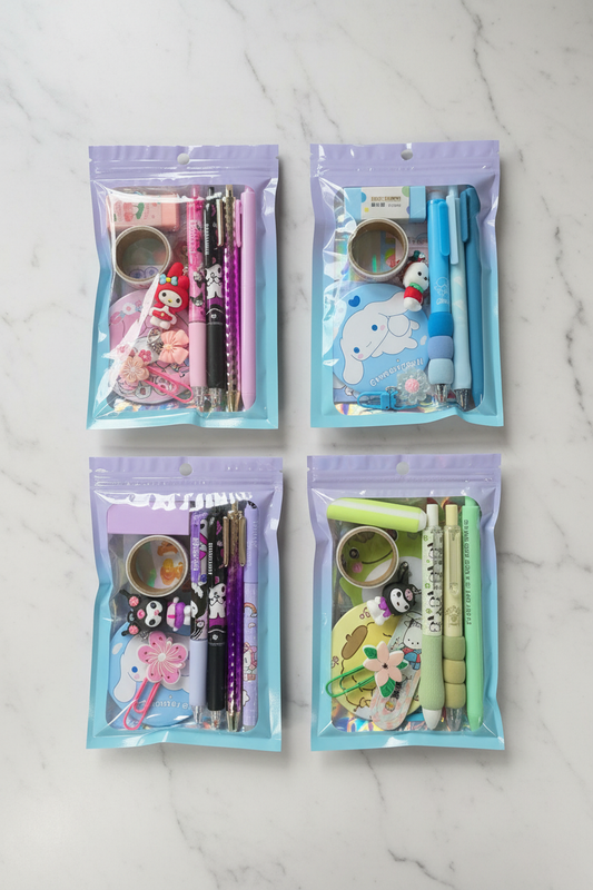Six kawaii pouches
